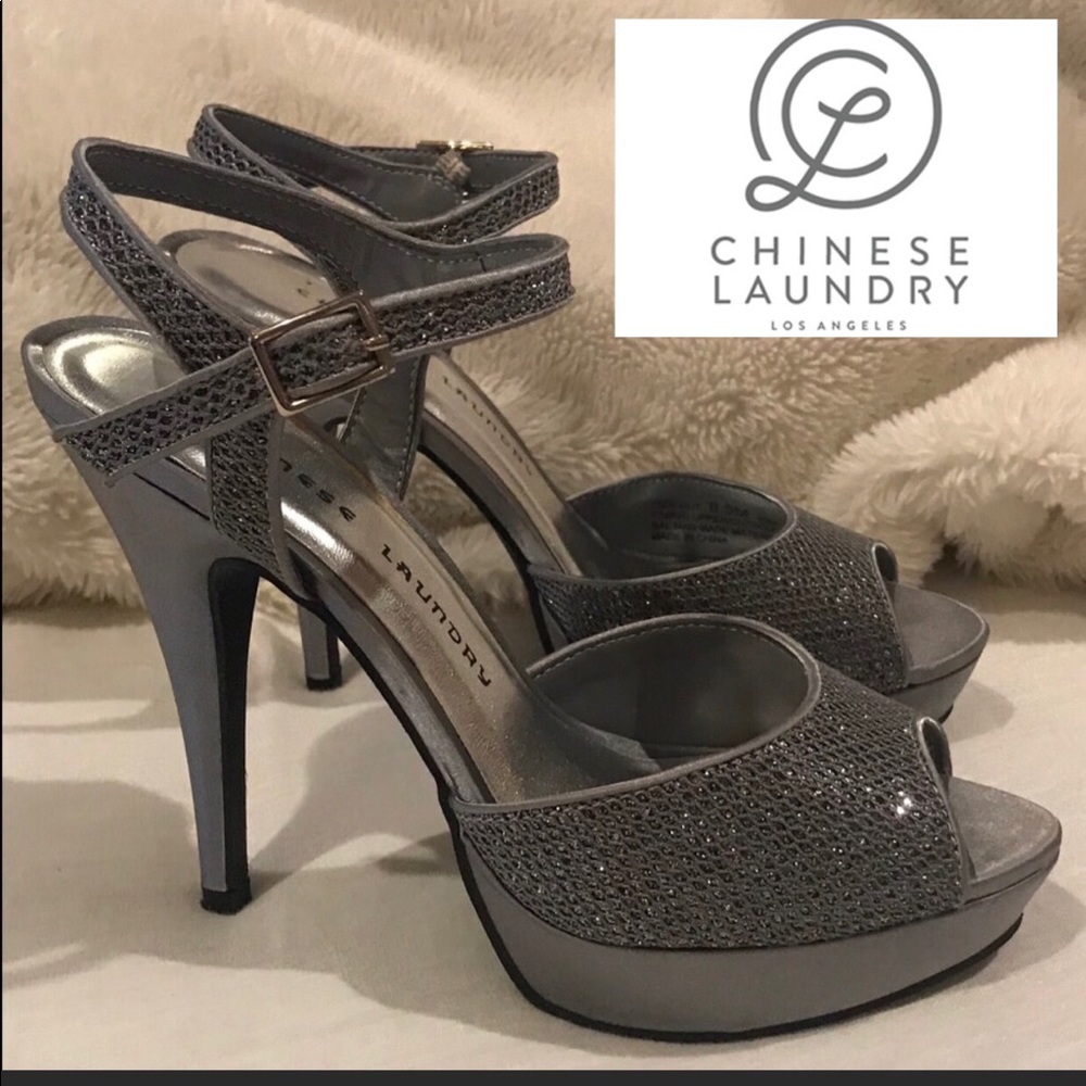 Chinese Laundry “Hide Out” Open Toe Heels 8.5 EUC